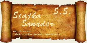 Stajka Sanader vizit kartica